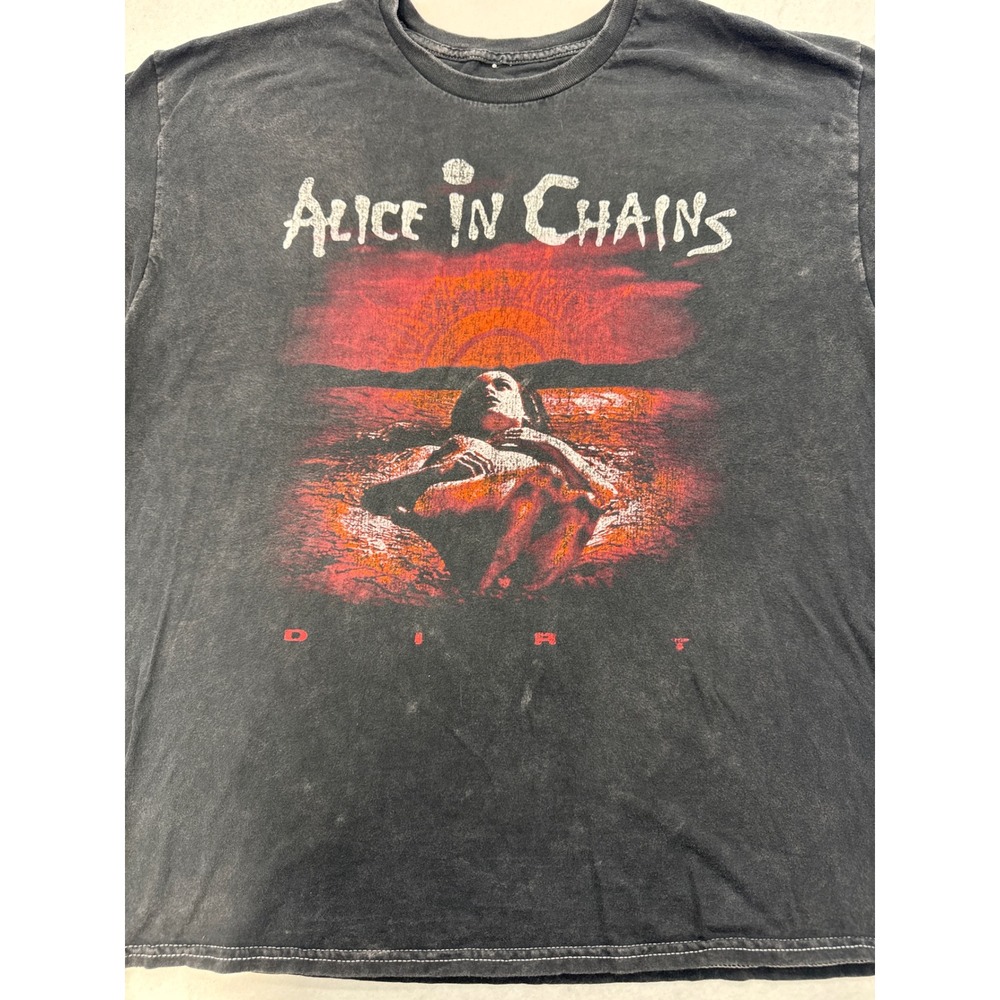Alice In Chains Dirt Album Graphic T-Shirt XL Ripple Junction Acid Wash Grey
